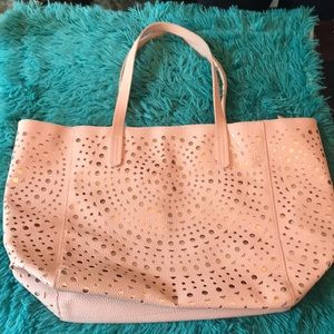 Pink and gold bag